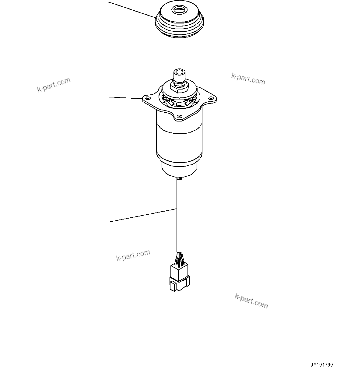 Komatsu parts book diagram for WA485-11E0 S/N H35051-UP: LOADER CONTROL UNIT, WITH 2-EPC LEVER LOADER CONTROL, WITH AFJS, ELECTRIC LEVER (1/3) (FOR BOOM)