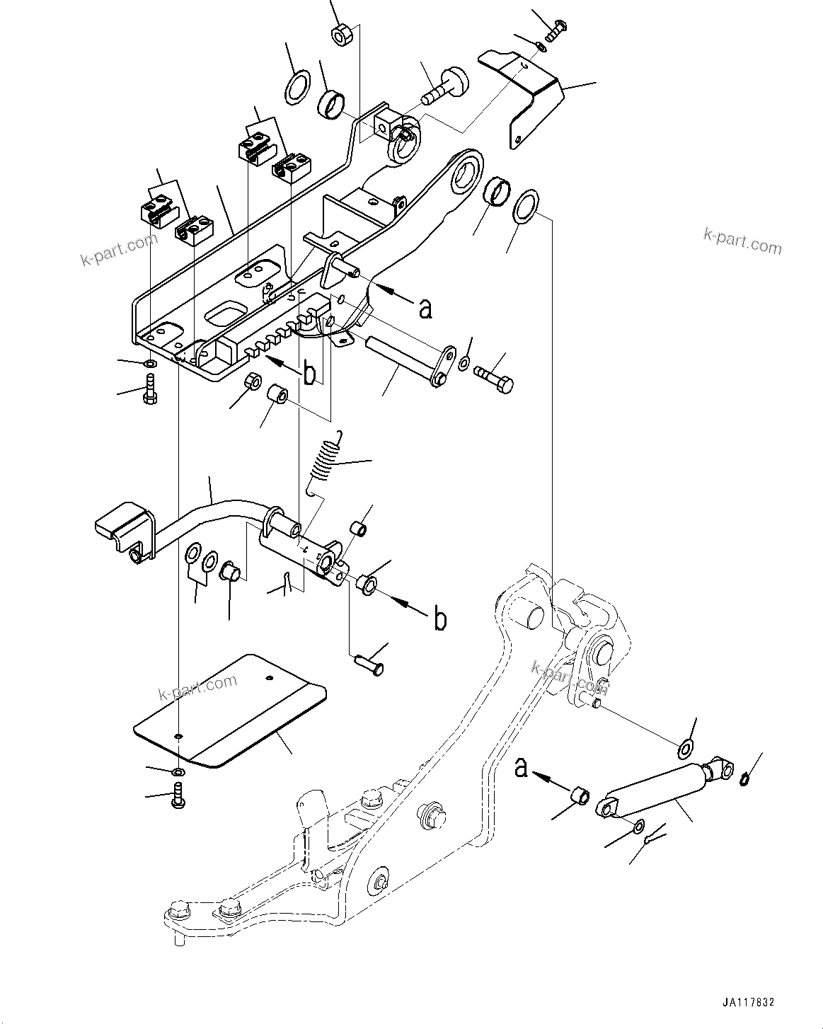 Komatsu parts book diagram for WA485-11E0 S/N H35051-UP: LOADER CONTROL UNIT, WITH EPC MULTI-FUNCTION MONO LEVER PCS, WITH AFJS, CONSOLE