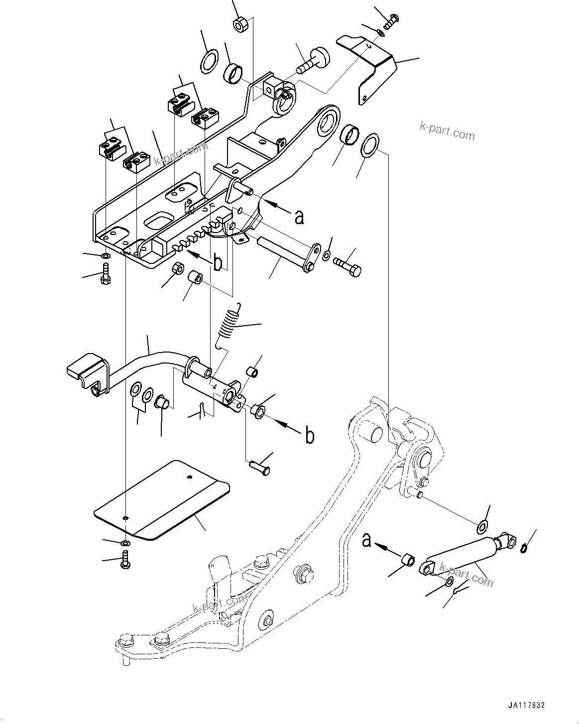 Komatsu parts book diagram for WA485-11E0 S/N H35051-UP: LOADER CONTROL UNIT, WITH 3-EPC LEVER LOADER CONTROL, WITH AFJS, CONSOLE MOUNTING