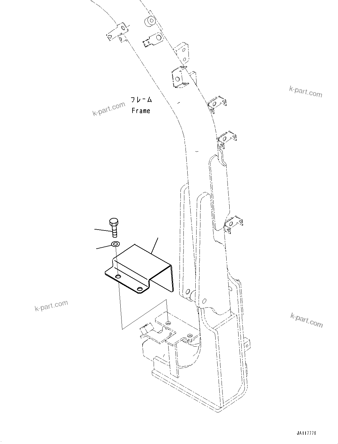 Komatsu parts book diagram for WA485-11E0 S/N H35051-UP: ENGINE HOOD, COVER