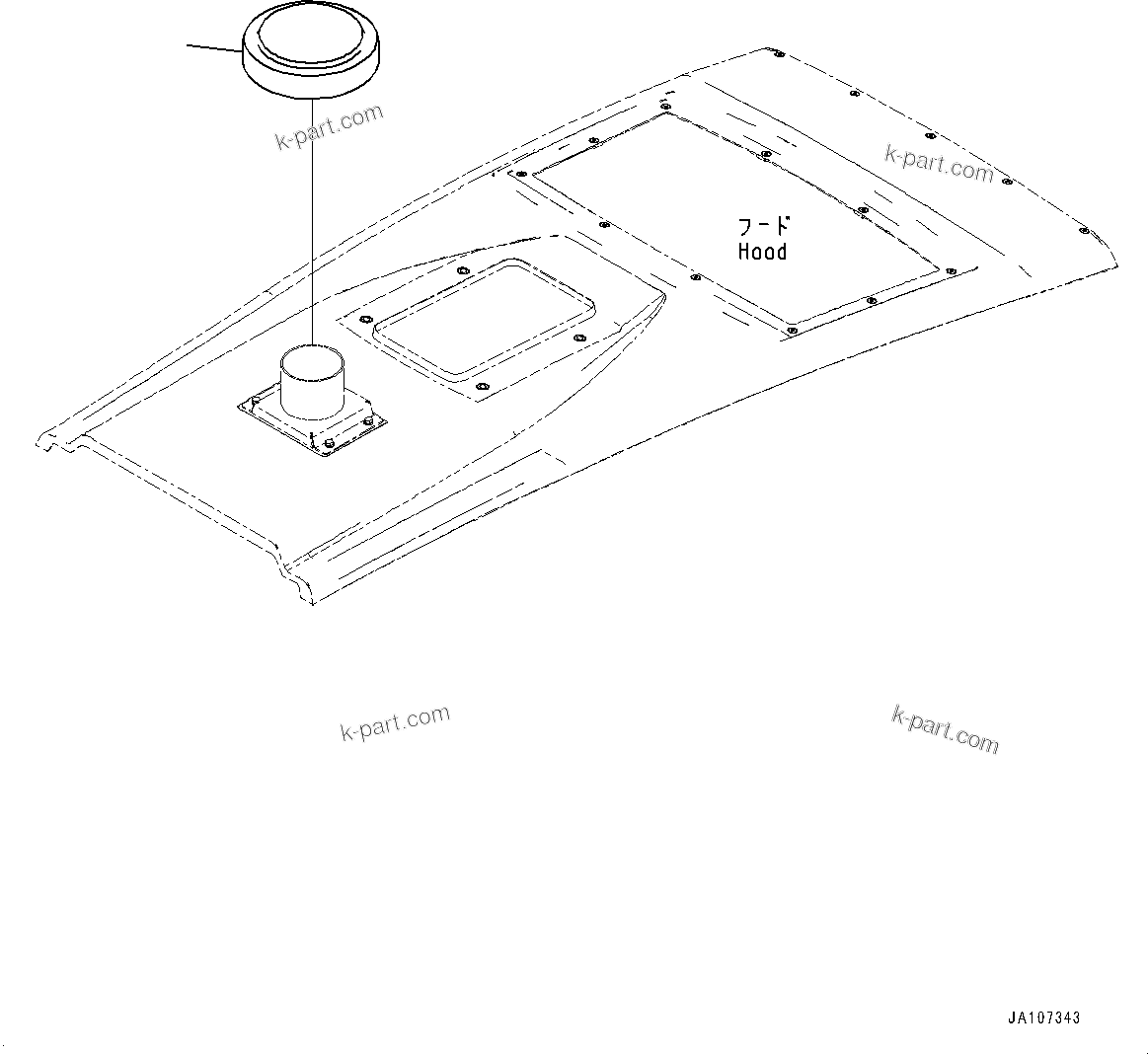 Komatsu parts book diagram for WA475-11E0 S/N H30051-UP: ENGINE WIRING HARNESS, WITHOUT PRECLEANER TURBO II, AIR CLEANER CAP