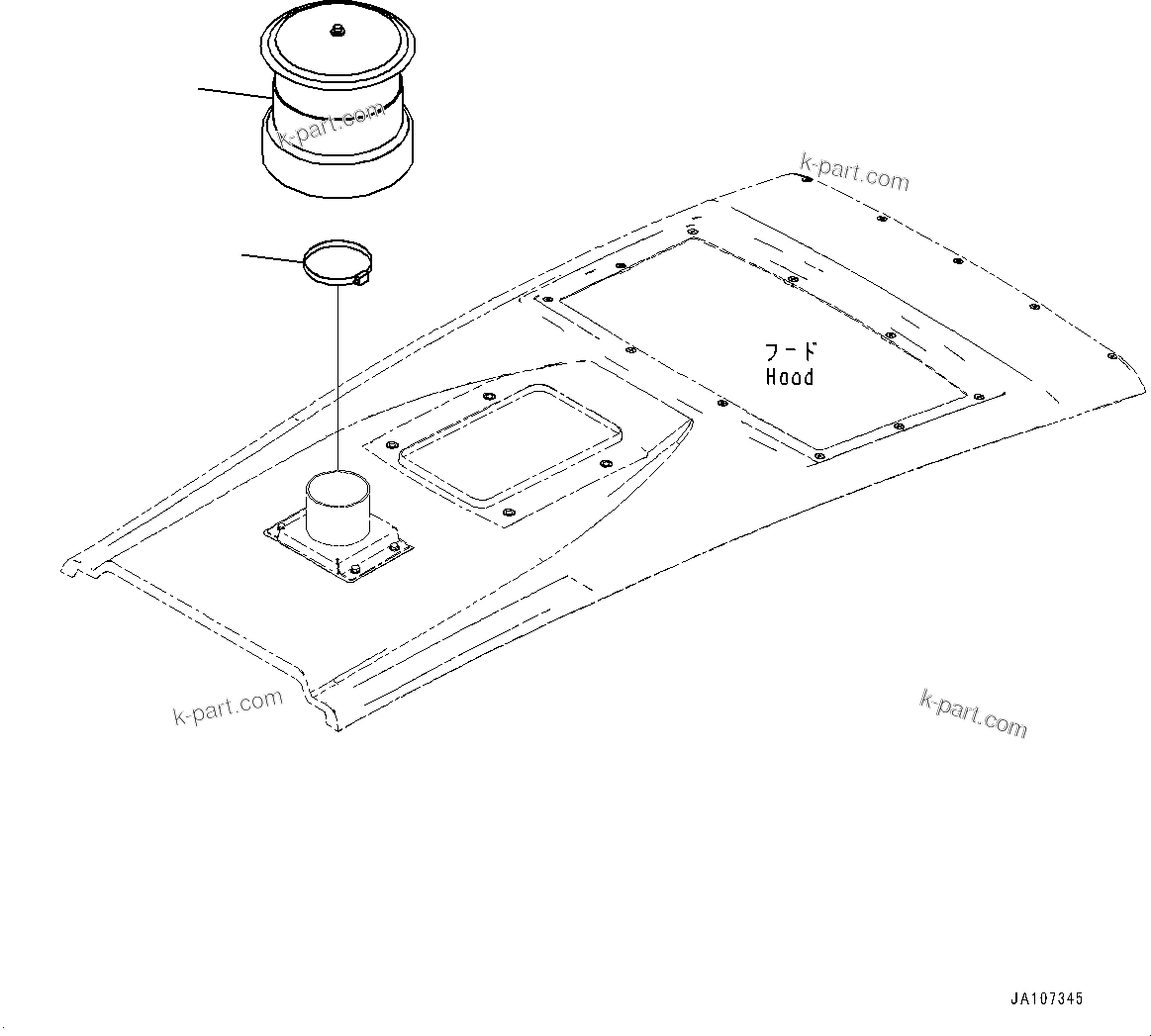 Komatsu parts book diagram for WA475-11E0 S/N H30051-UP: ENGINE WIRING HARNESS, WITH PRECLEANER TURBO II, PRE-CLEANER