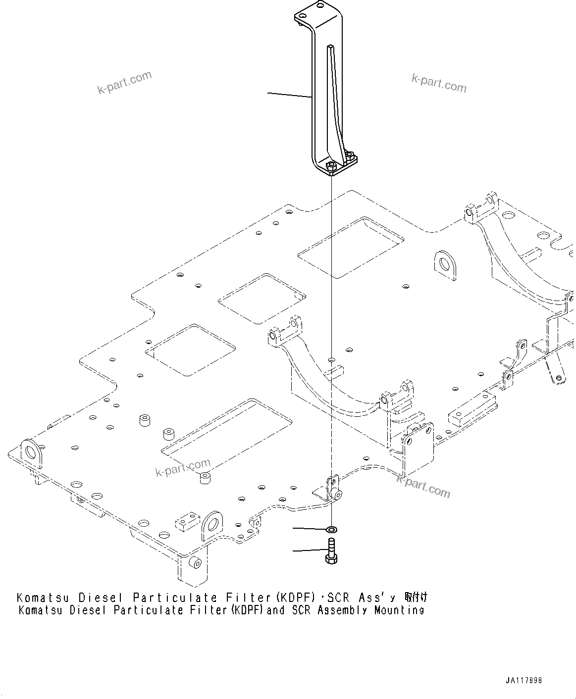 Komatsu parts book diagram for WA475-11E0 S/N H30051-UP: EXHAUST PIPE, MOUNTING BRACKET (1/3)
