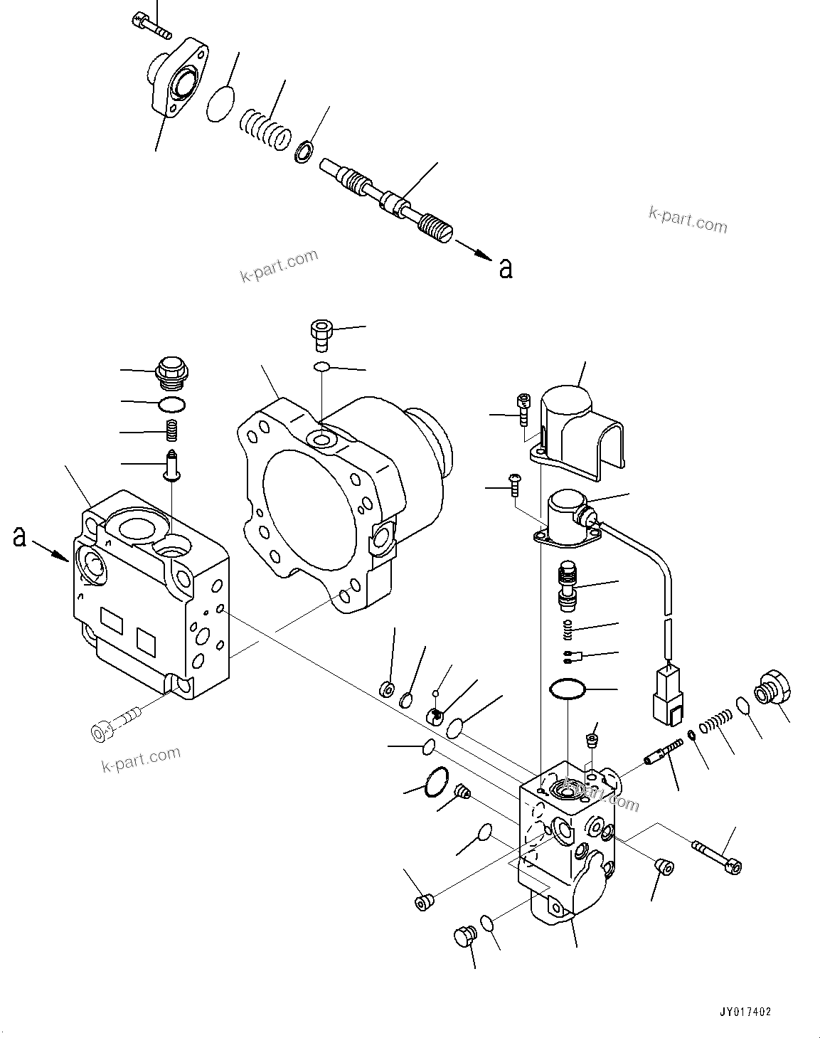 Komatsu parts book diagram for WA475-11E0 S/N H30051-UP: RADIATOR, FAN MOTOR (1/2)