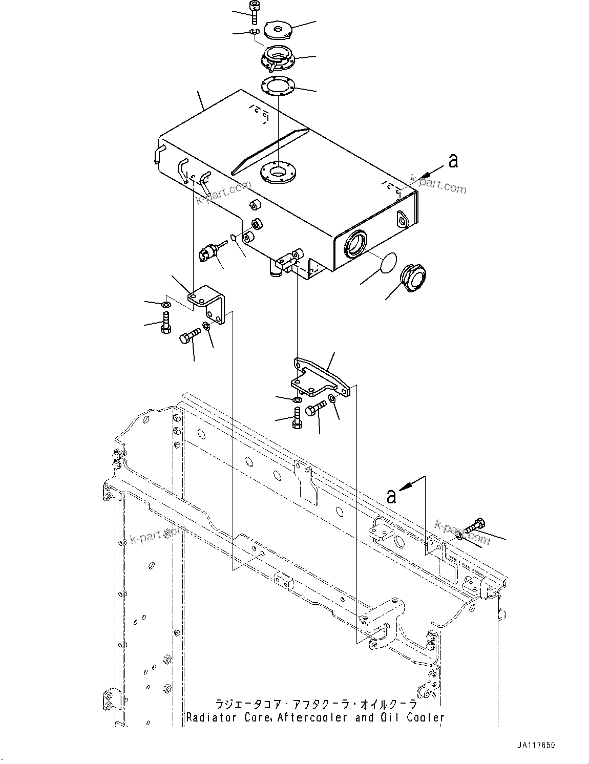 Komatsu parts book diagram for WA475-11E0 S/N H30051-UP: RADIATOR, EXPANSION TANK