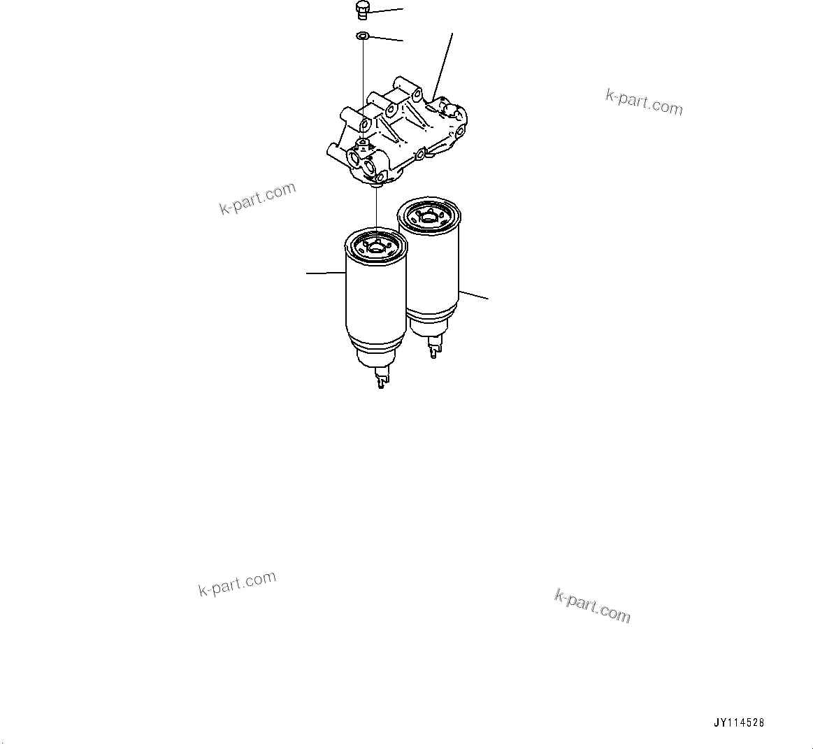 Komatsu parts book diagram for WA475-11E0 S/N H30051-UP: FUEL TANK, INNER PARTS, FUEL PREFILTER