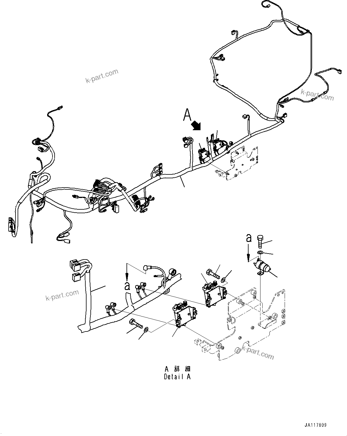 Komatsu parts book diagram for WA475-11E0 S/N H30051-UP: REAR WIRING HARNESS, WIRING HARNESS