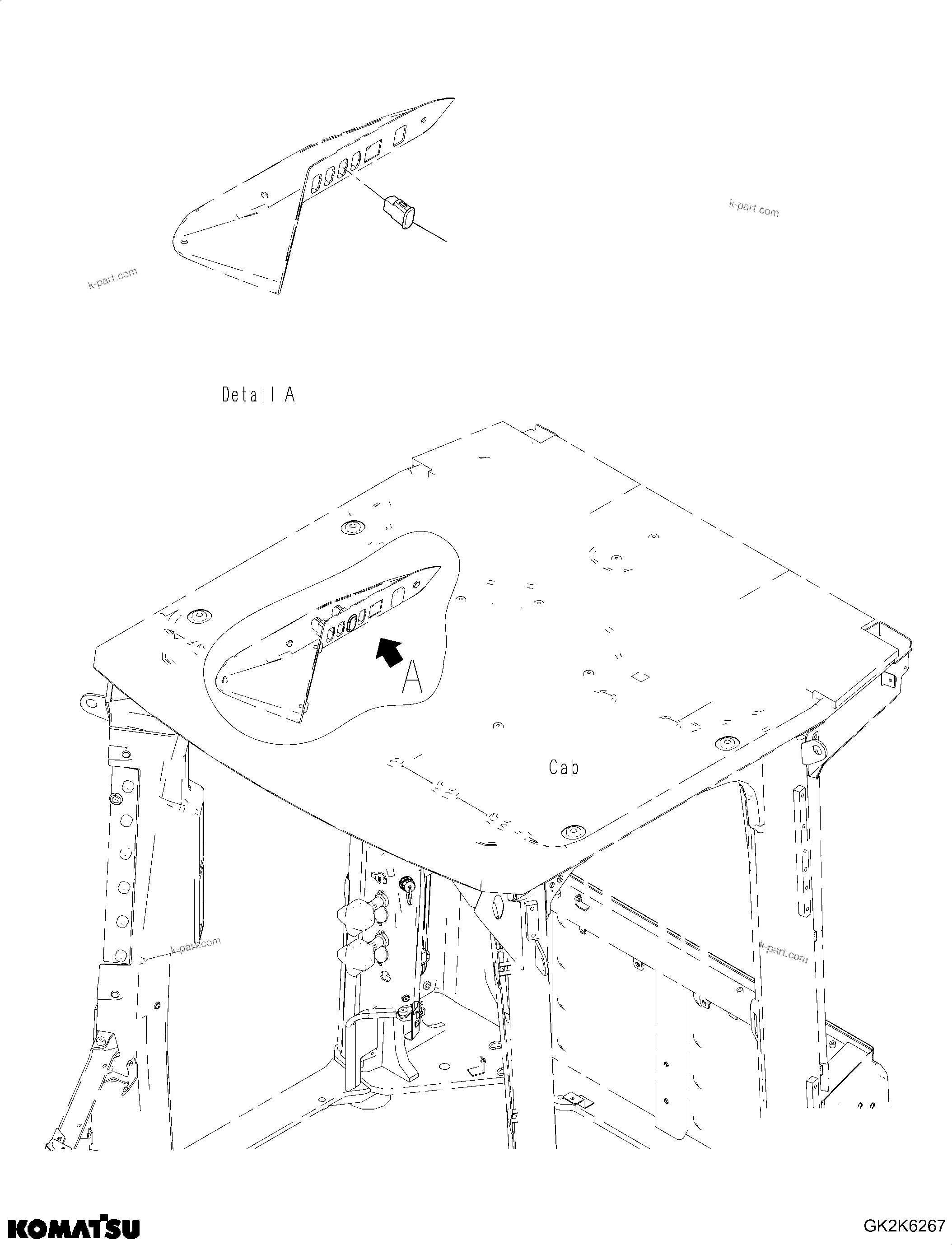 Komatsu parts book diagram for WA475-11E0 S/N H30051-UP: WITHOUT OBSTACLE DETECTION SYSTEM (ODS), COVER
