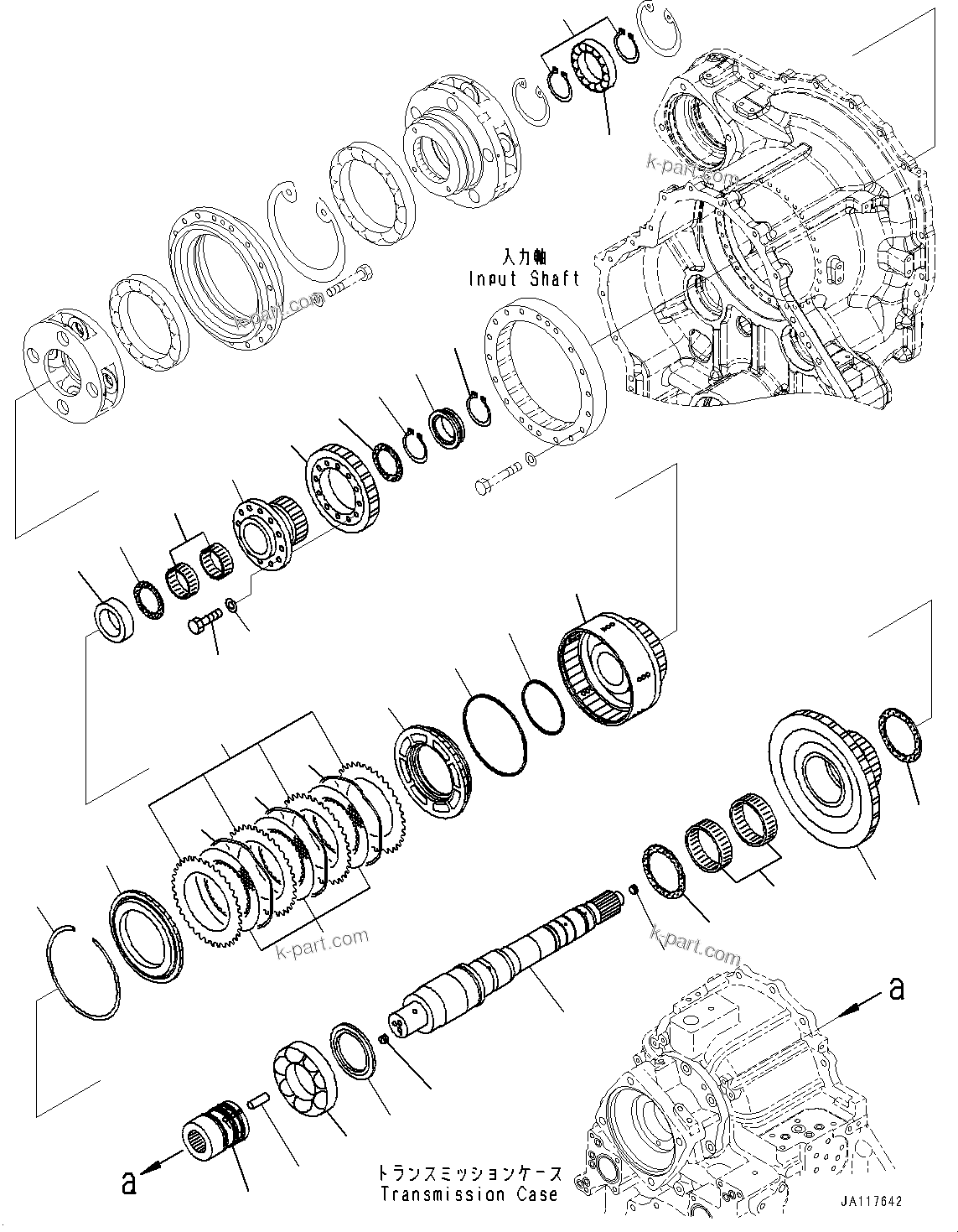 Komatsu parts book diagram for WA475-11E0 S/N H30051-UP: TRANSMISSION, FORWARD HIGH SPEED CLUTCH