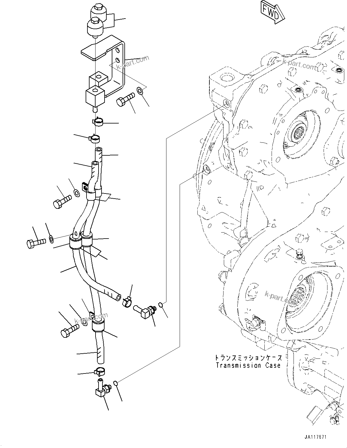 Komatsu parts book diagram for WA475-11E0 S/N H30051-UP: TRANSMISSION, BREATHER