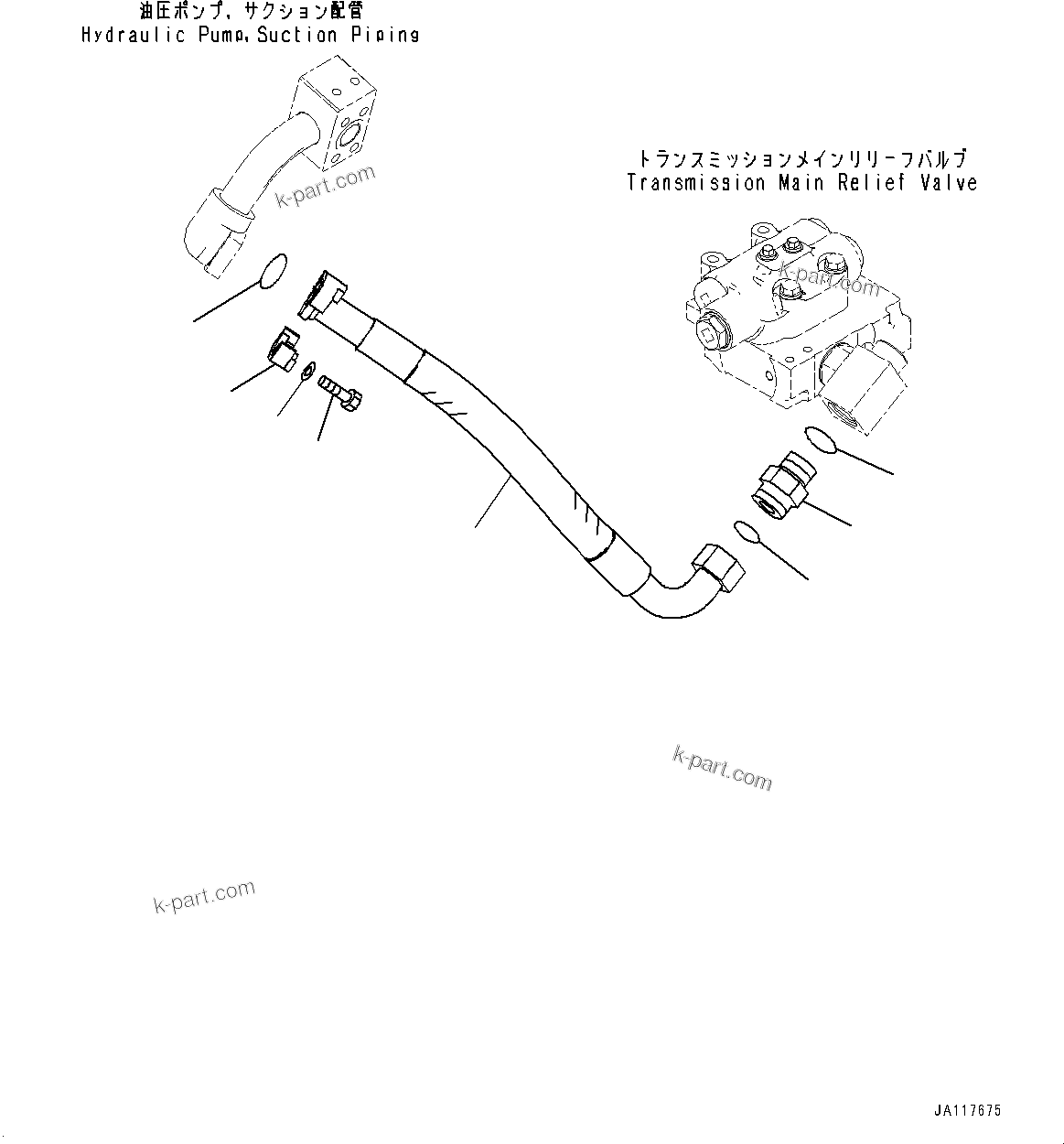 Komatsu parts book diagram for WA475-11E0 S/N H30051-UP: TRANSMISSION, LUBRICATING OIL PIPING