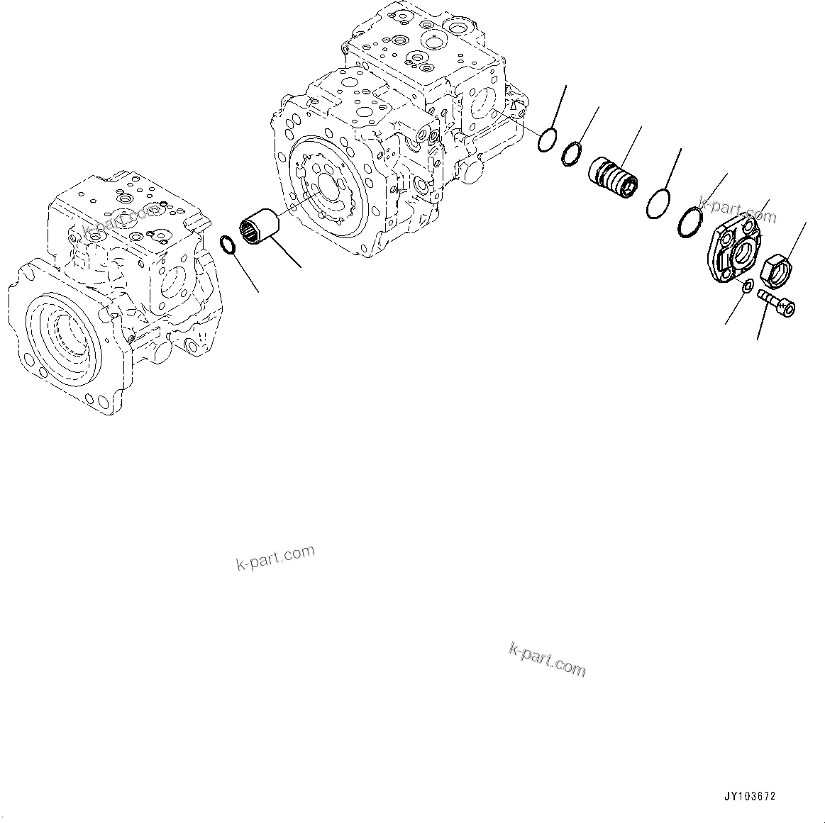 Komatsu parts book diagram for WA475-11E0 S/N H30051-UP: HYDRAULIC PUMP, WITHOUT AFJS, PISTON PUMP (9/22)