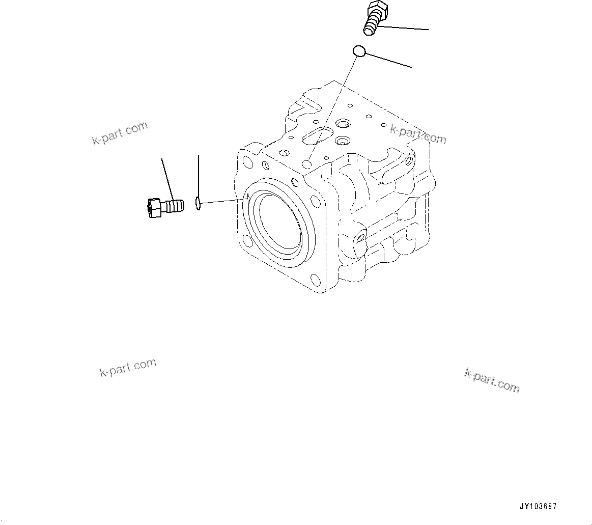 Komatsu parts book diagram for WA475-11E0 S/N H30051-UP: HYDRAULIC PUMP, WITHOUT AFJS, PISTON PUMP (22/22)