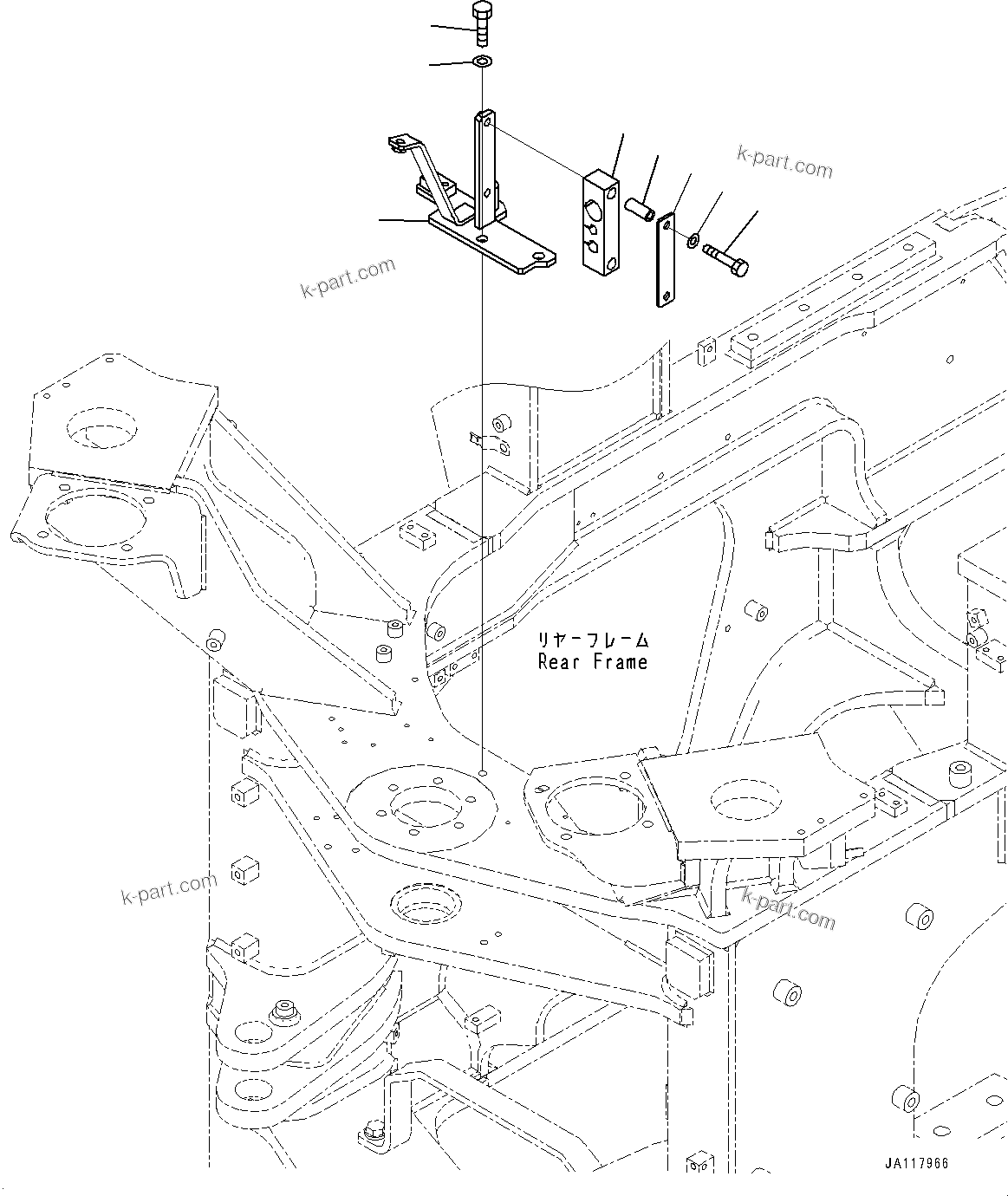 Komatsu parts book diagram for WA475-11E0 S/N H30051-UP: STEERING HYDRAULIC PIPING, WITH AFJS, ORBITROL VALVE PIPING MOUNTING