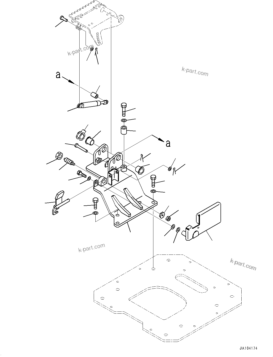 Komatsu parts book diagram for WA475-11E0 S/N H30051-UP: LOADER CONTROL UNIT, WITH EPC MULTI-FUNCTION MONO LEVER PCS, WITHOUT AFJS, GAS SPRING AND MOUNTING