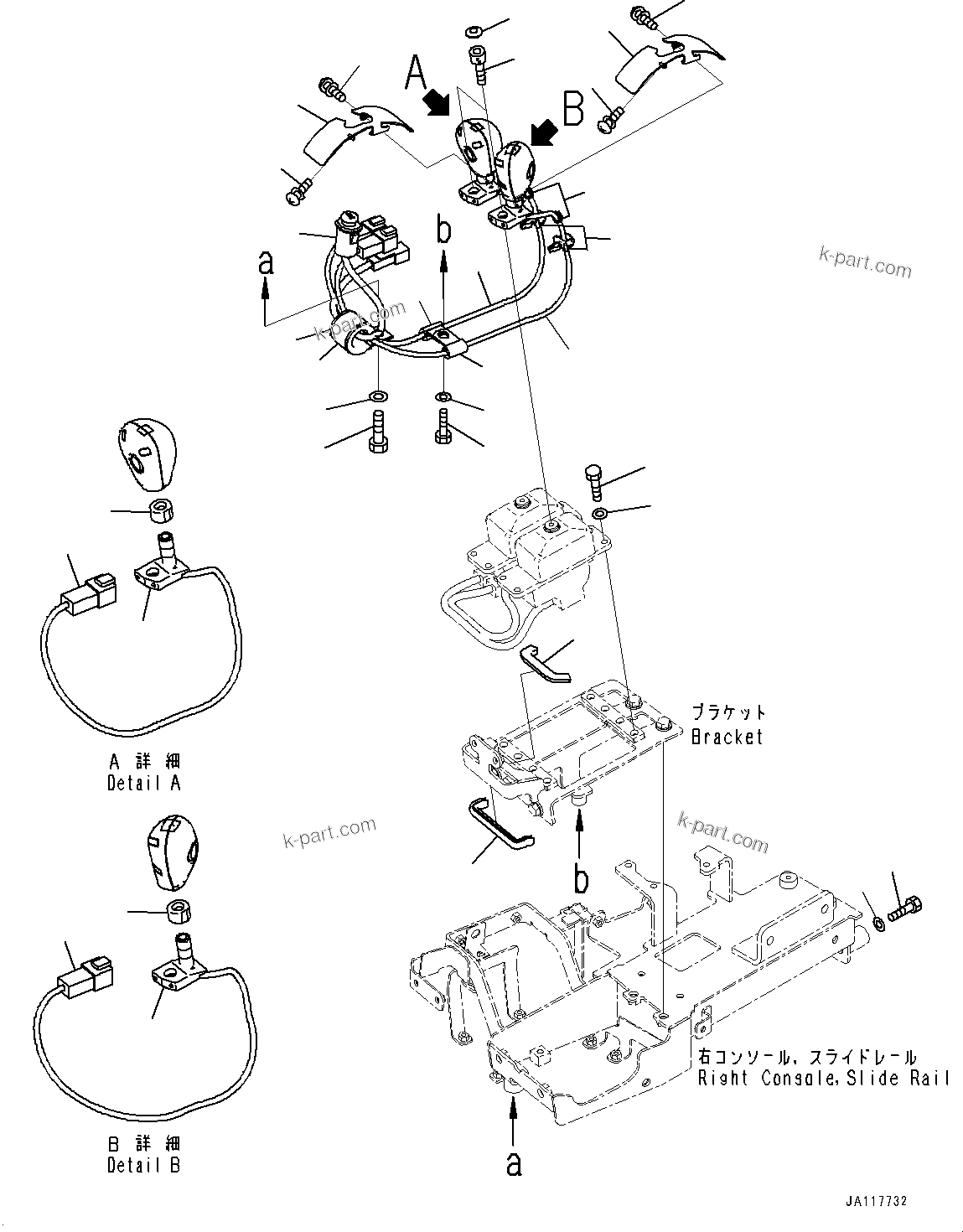 Komatsu parts book diagram for WA475-11E0 S/N H30051-UP: LOADER CONTROL UNIT, WITH 2-EPC LEVER LOADER CONTROL, WITHOUT AFJS, LEVER