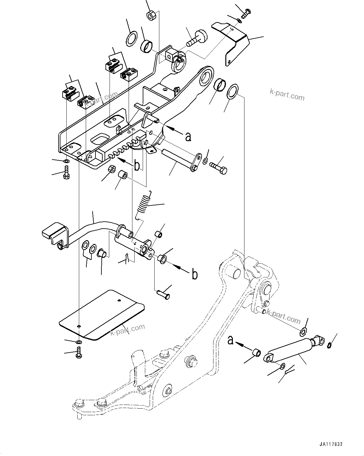 Komatsu parts book diagram for WA475-11E0 S/N H30051-UP: LOADER CONTROL UNIT, WITH 3-EPC LEVER LOADER CONTROL, WITH AFJS, AFJS CONSOLE