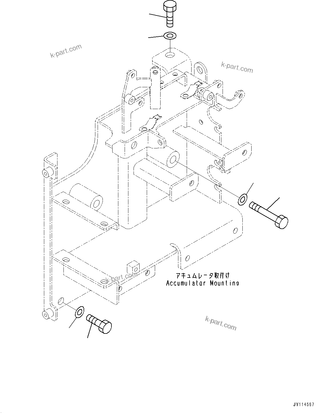 Komatsu parts book diagram for WA475-11E0 S/N H30051-UP: BRAKE CONTROL, WITHOUT AFJS, MOUNTING BRACKET