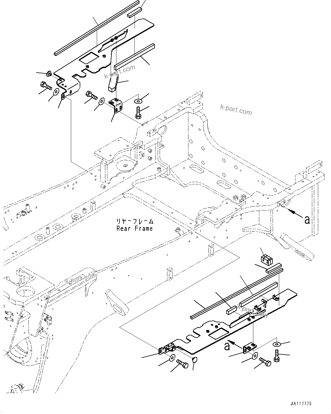 Komatsu parts book diagram for WA475-11E0 S/N H30051-UP: ENGINE HOOD, UNDER COVER
