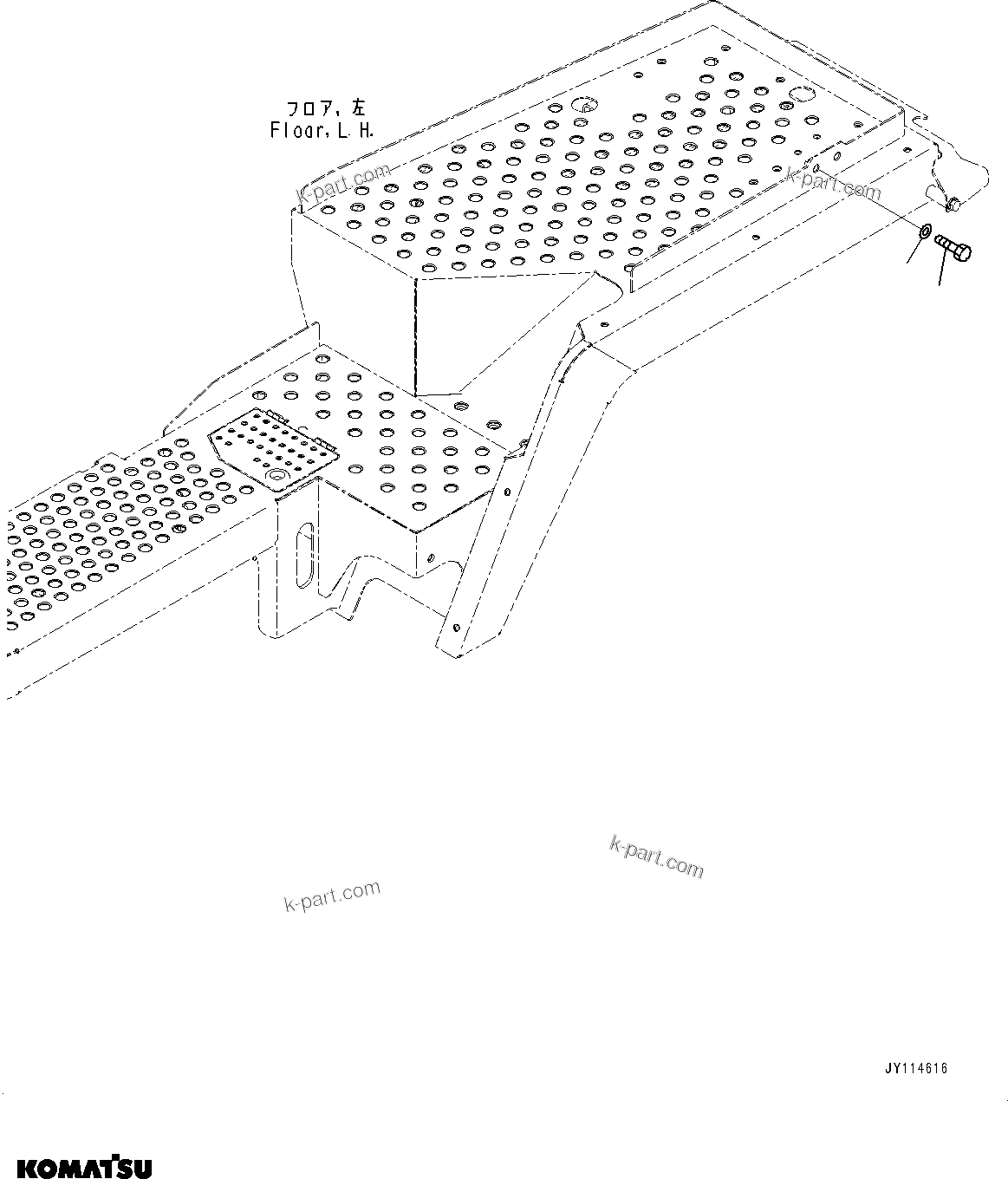 Komatsu parts book diagram for WA475-11E0 S/N H30051-UP: LADDER, PARTS FOR LESS KOMVISION (1/2)