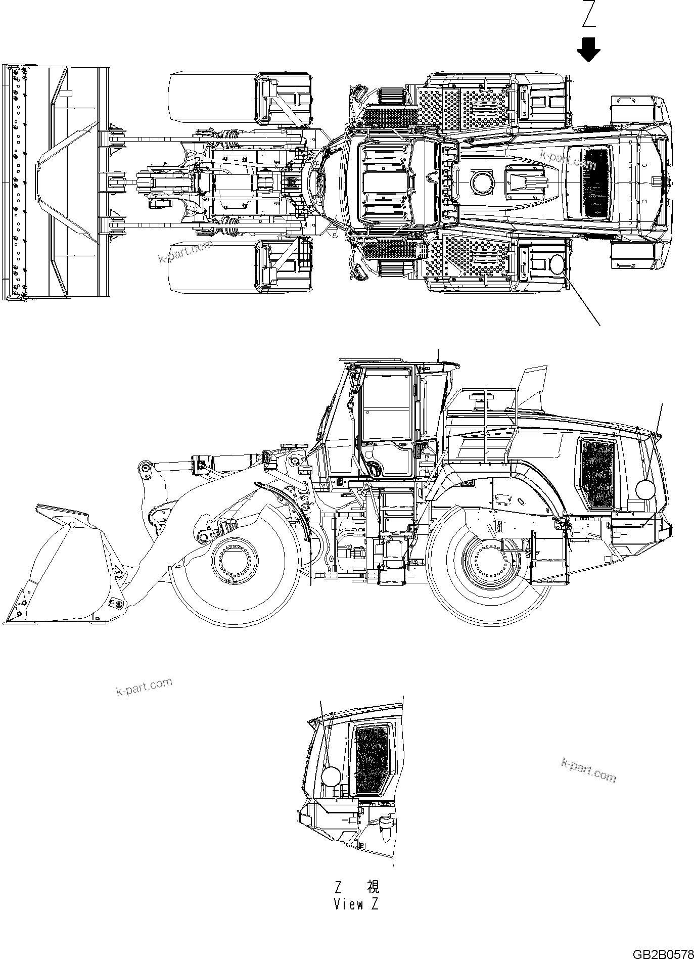 Komatsu parts book diagram for WA475-11E0 S/N H30051-UP: DECAL, SPEED, 40KPH