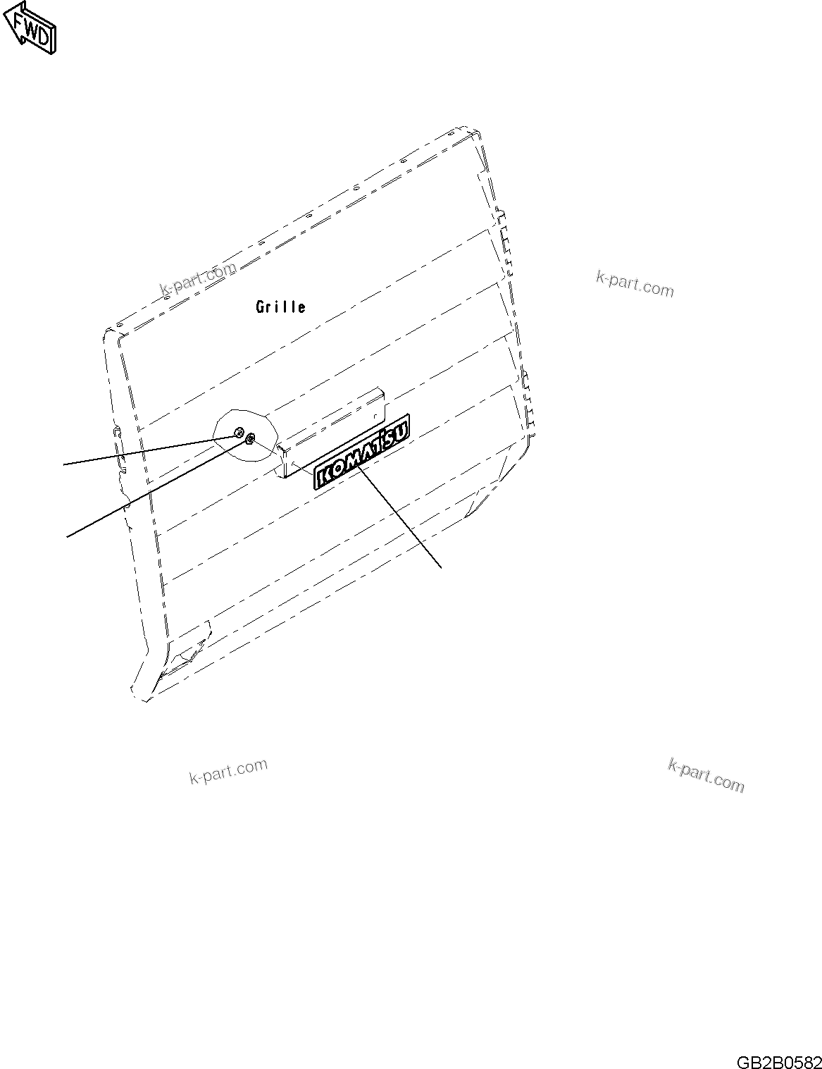 Komatsu parts book diagram for WA475-11E0 S/N H30051-UP: MARK, KOMATSU