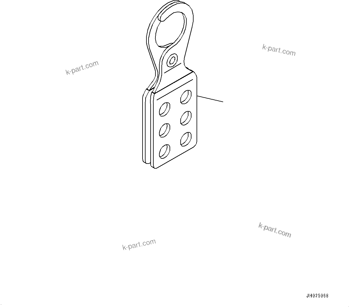 Komatsu parts book diagram for WA475-11E0 S/N H30051-UP: LOCK OUT HASP