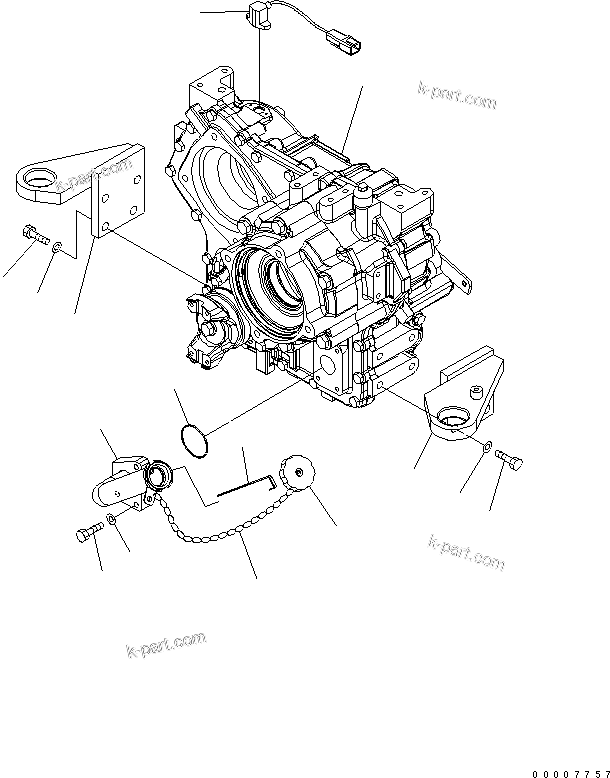 Komatsu parts book diagram for WA320-5 S/N 60001-UP: TRANSFER MOUNT
