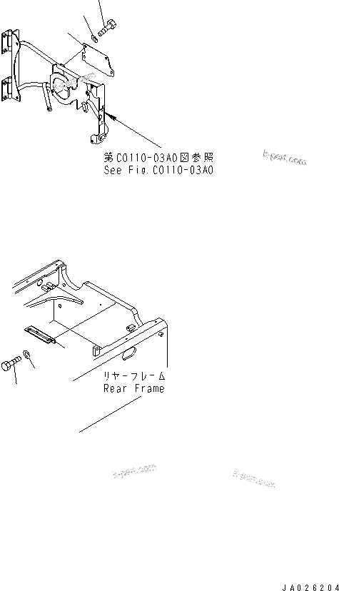 Komatsu parts book diagram for WA320-5 S/N 60001-UP: FAN DRIVE(#62357-)