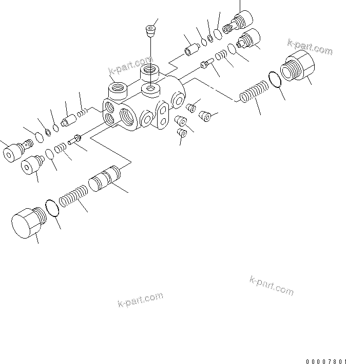 Komatsu parts book diagram for WA320-5 S/N 60001-UP: STEERING LINE (CUSHION VALVE)