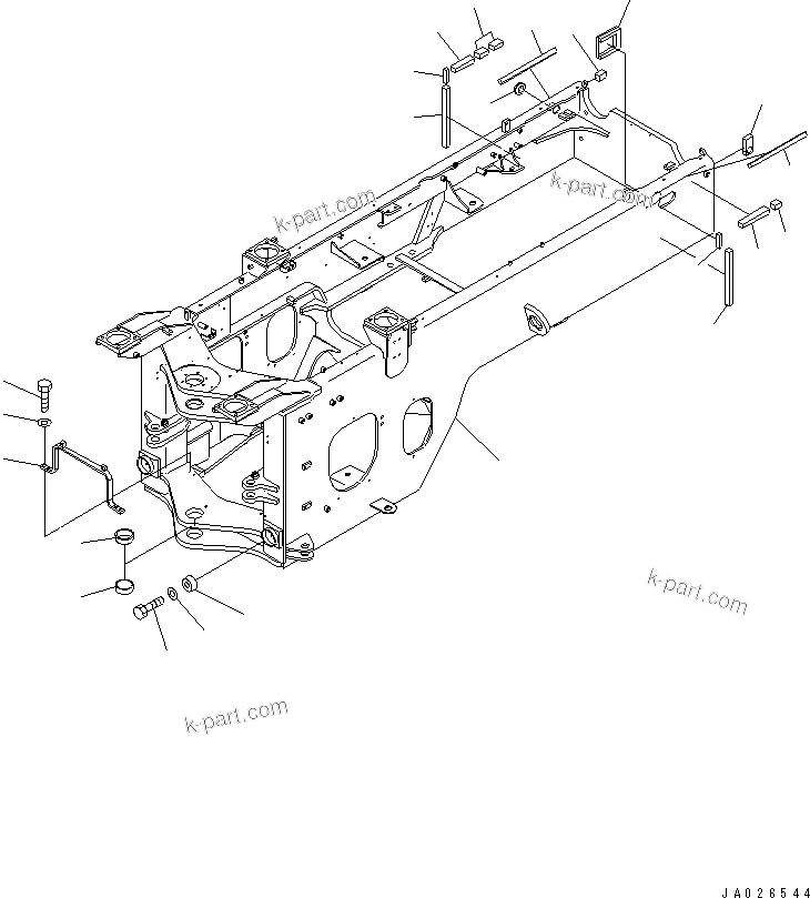 Komatsu parts book diagram for WA320-5 S/N 60001-UP: REAR FRAME (FOR FIRE EXTINGUISHER)(#62359-62441)