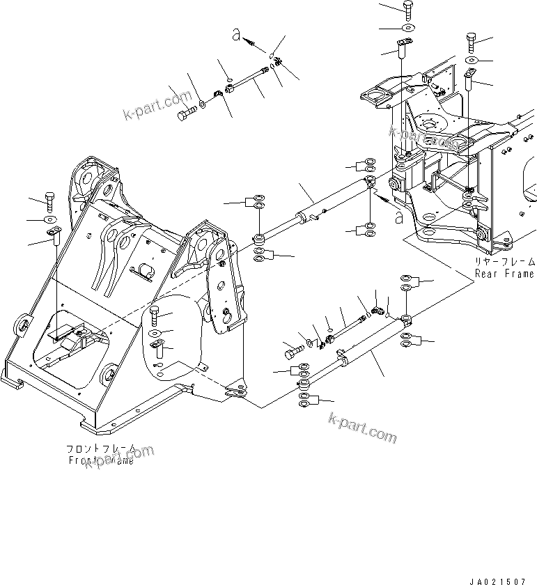 Komatsu parts book diagram for WA320-5 S/N 60001-UP: STEERING CYLINDER