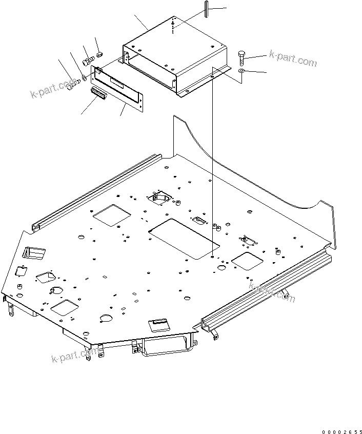 Komatsu parts book diagram for WA320-5 S/N 60001-UP: FLOOR (FLOOR)