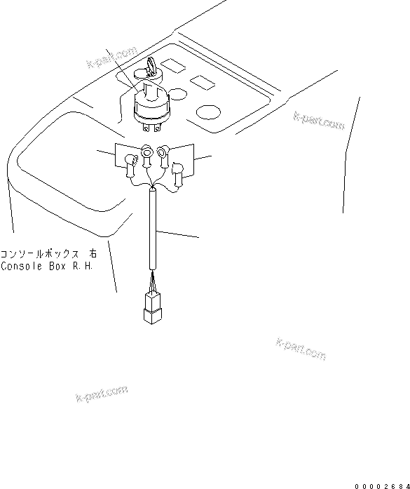 Komatsu parts book diagram for WA320-5 S/N 60001-UP: FLOOR (ELECTRICAL) (STARTING SWITCH) (FOR EXCEPT JAPAN)