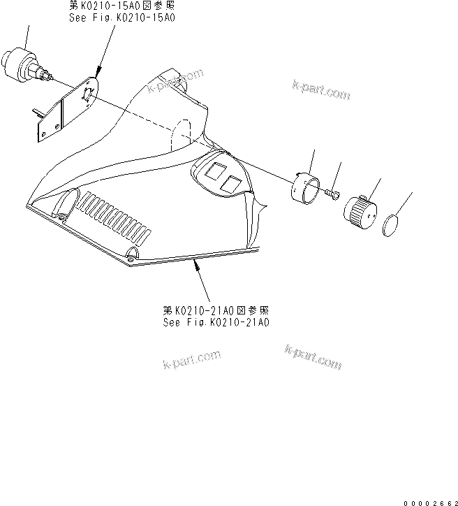 Komatsu parts book diagram for WA320-5 S/N 60001-UP: FLOOR (WIPER SWITCH)