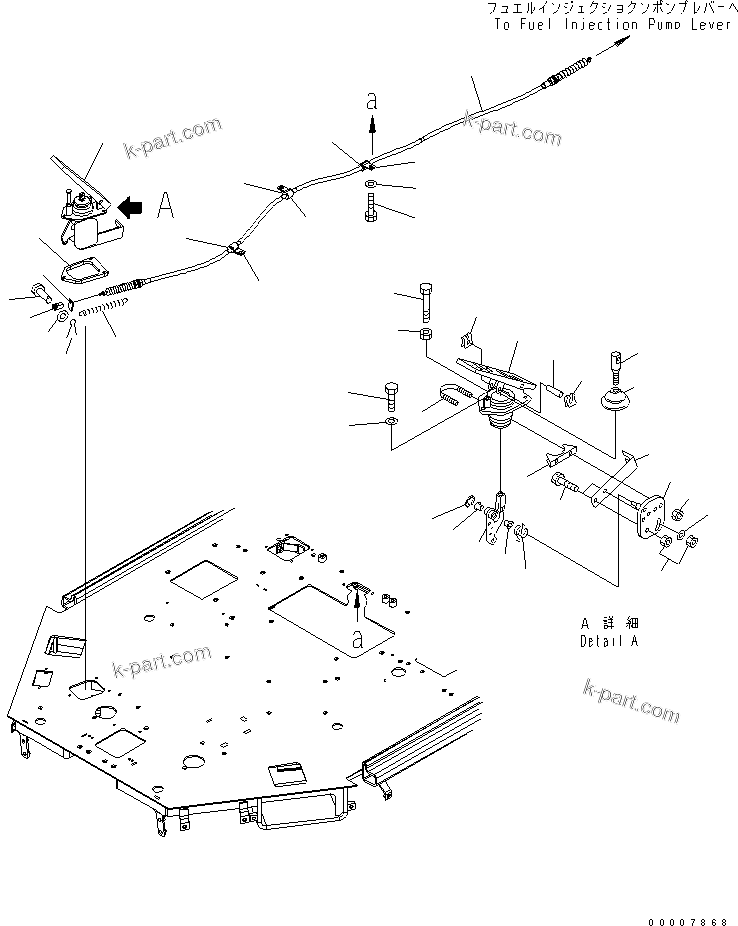 Komatsu parts book diagram for WA320-5 S/N 60001-UP: FLOOR (ENGINE CONTROLLER)