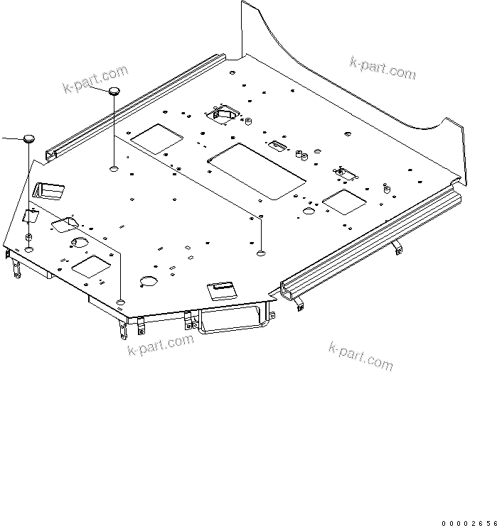 Komatsu parts book diagram for WA320-5 S/N 60001-UP: FLOOR (CAP)