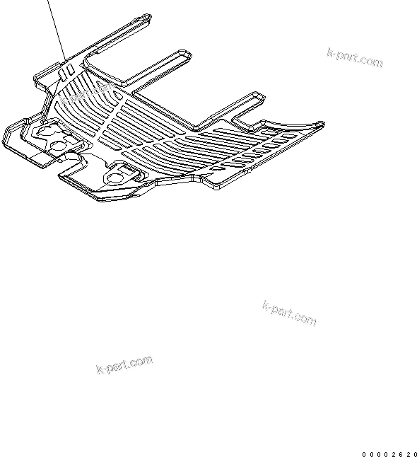 Komatsu parts book diagram for WA320-5 S/N 60001-UP: FLOOR MAT