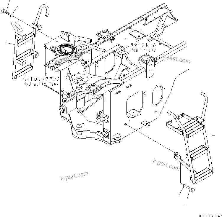 Komatsu parts book diagram for WA320-5 S/N 60001-UP: LADDER