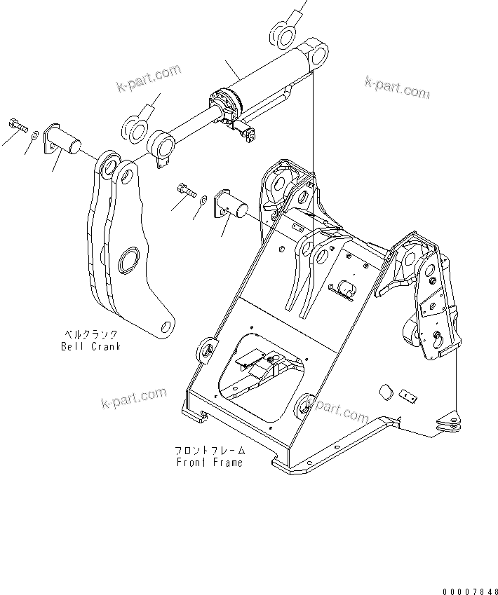 Komatsu parts book diagram for WA320-5 S/N 60001-UP: BUCKET CYLINDER