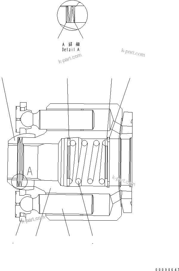 Komatsu parts book diagram for WA320-5 S/N 60001-UP: PUMP (1/17)(#60087-62461)
