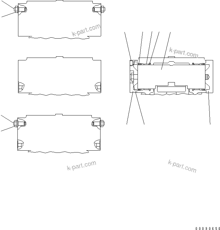 Komatsu parts book diagram for WA320-5 S/N 60001-UP: PUMP (4/17)(#60087-62461)