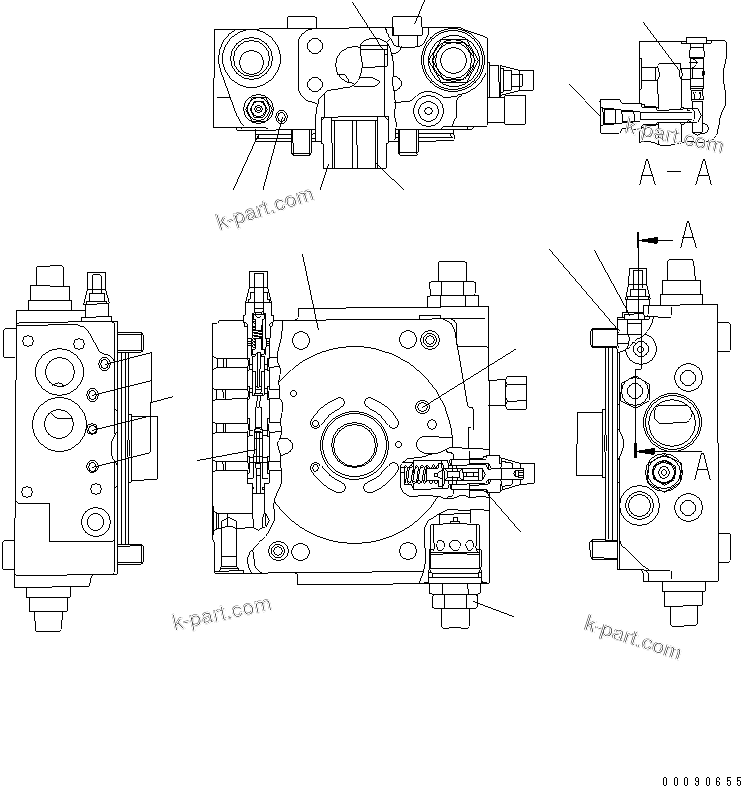 Komatsu parts book diagram for WA320-5 S/N 60001-UP: PUMP (8/17)(#60087-62461)