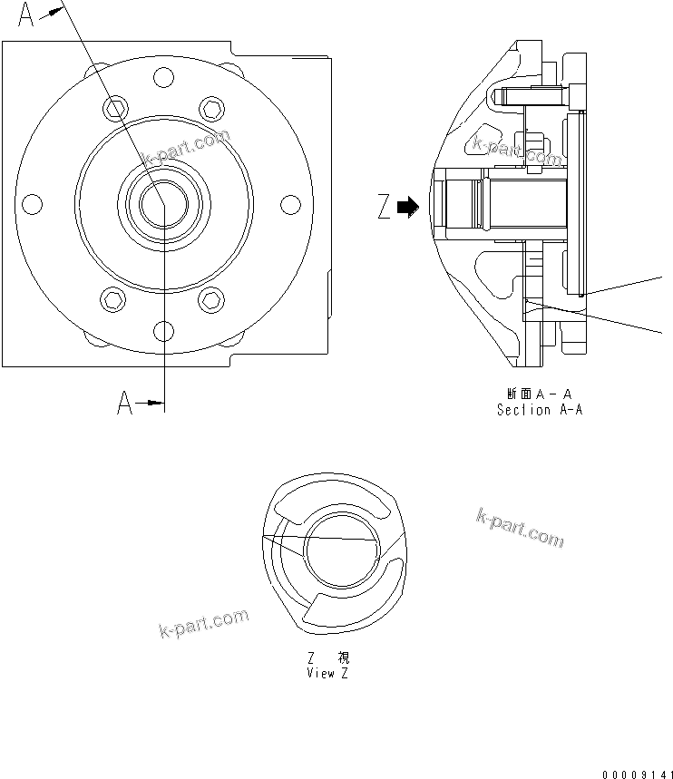 Komatsu parts book diagram for WA320-5 S/N 60001-UP: PUMP (9/12)(#60001-60086)