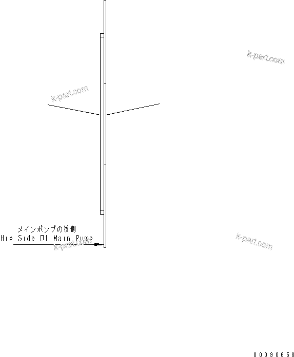 Komatsu parts book diagram for WA320-5 S/N 60001-UP: PUMP (11/17)(#60087-62461)