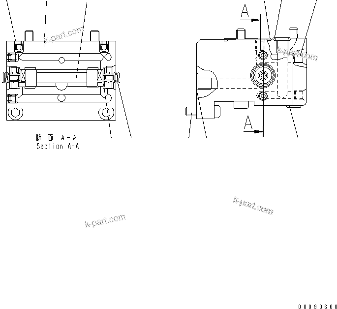Komatsu parts book diagram for WA320-5 S/N 60001-UP: PUMP (13/17)(#60087-62461)