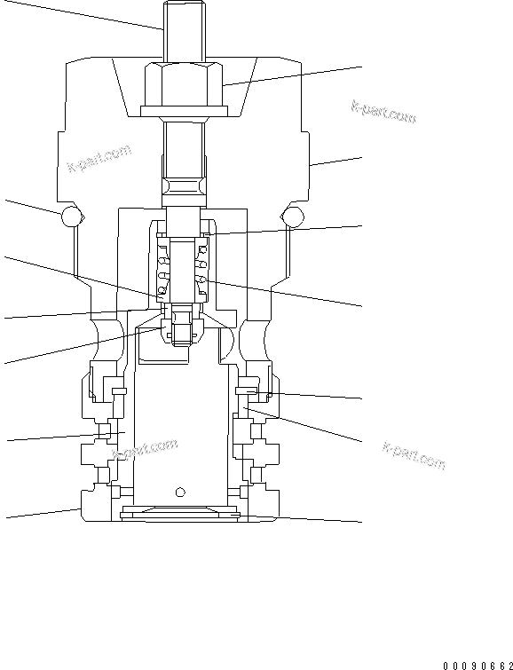 Komatsu parts book diagram for WA320-5 S/N 60001-UP: PUMP (15/17)(#60087-62020)