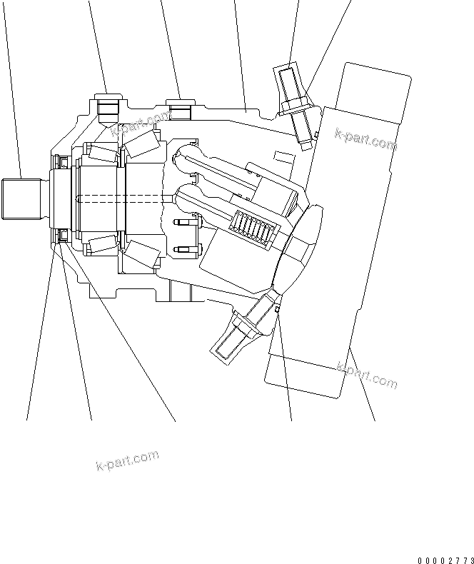 Komatsu parts book diagram for WA320-5 S/N 60001-UP: MOTOR (1/7)(#60001-62020)