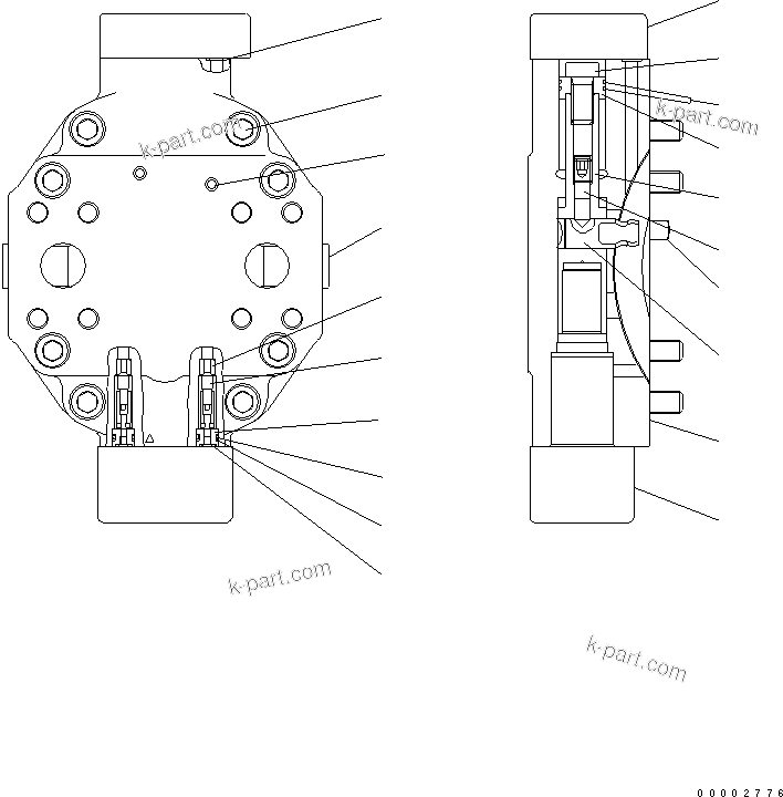Komatsu parts book diagram for WA320-5 S/N 60001-UP: MOTOR (4/6)(#60001-62020)