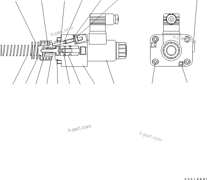 Komatsu parts book diagram for WA320-5 S/N 60001-UP: MOTOR (5/6)(#62021-)